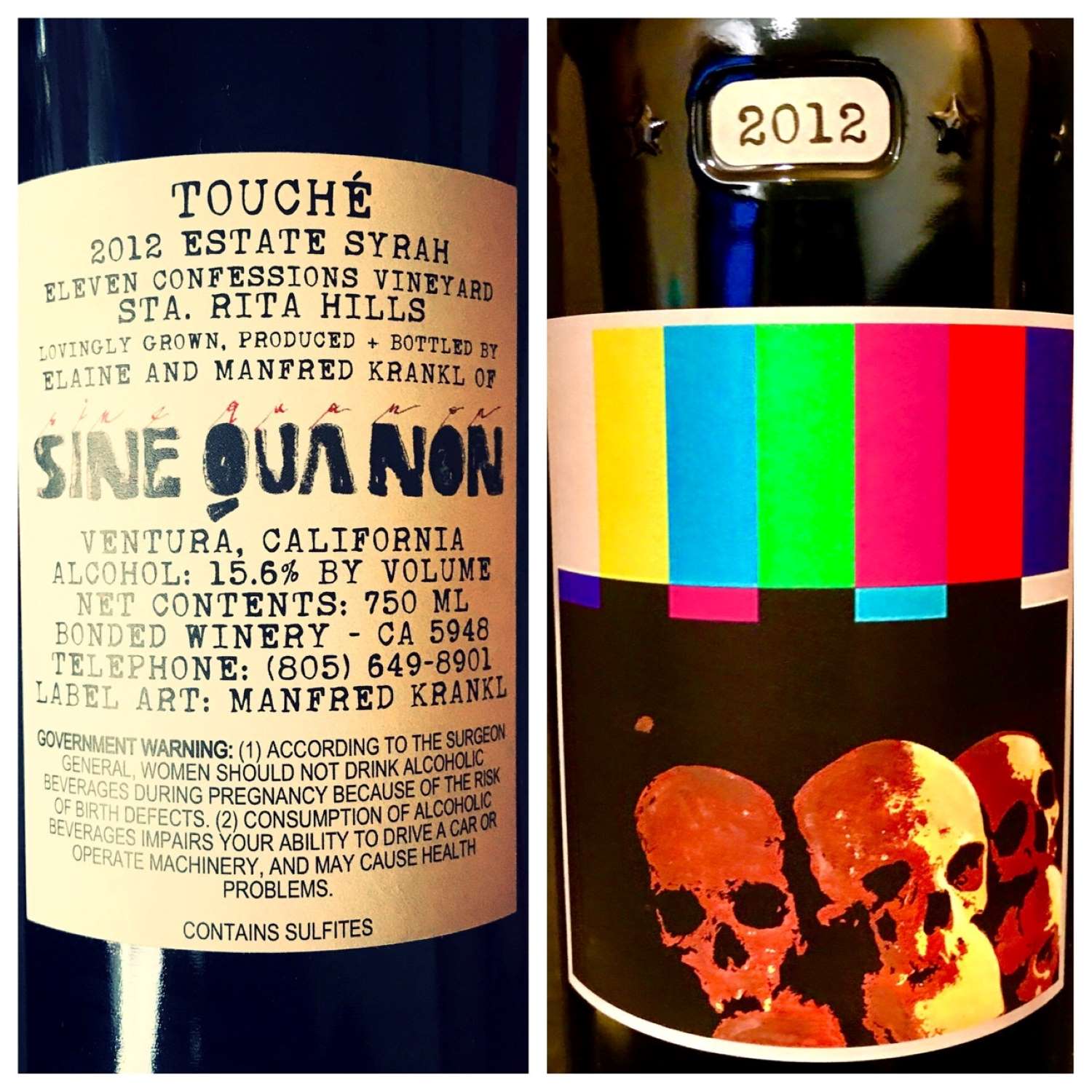 Sine Qua Non Eleven Confessions Vineyard- Angry Wine Merchant
