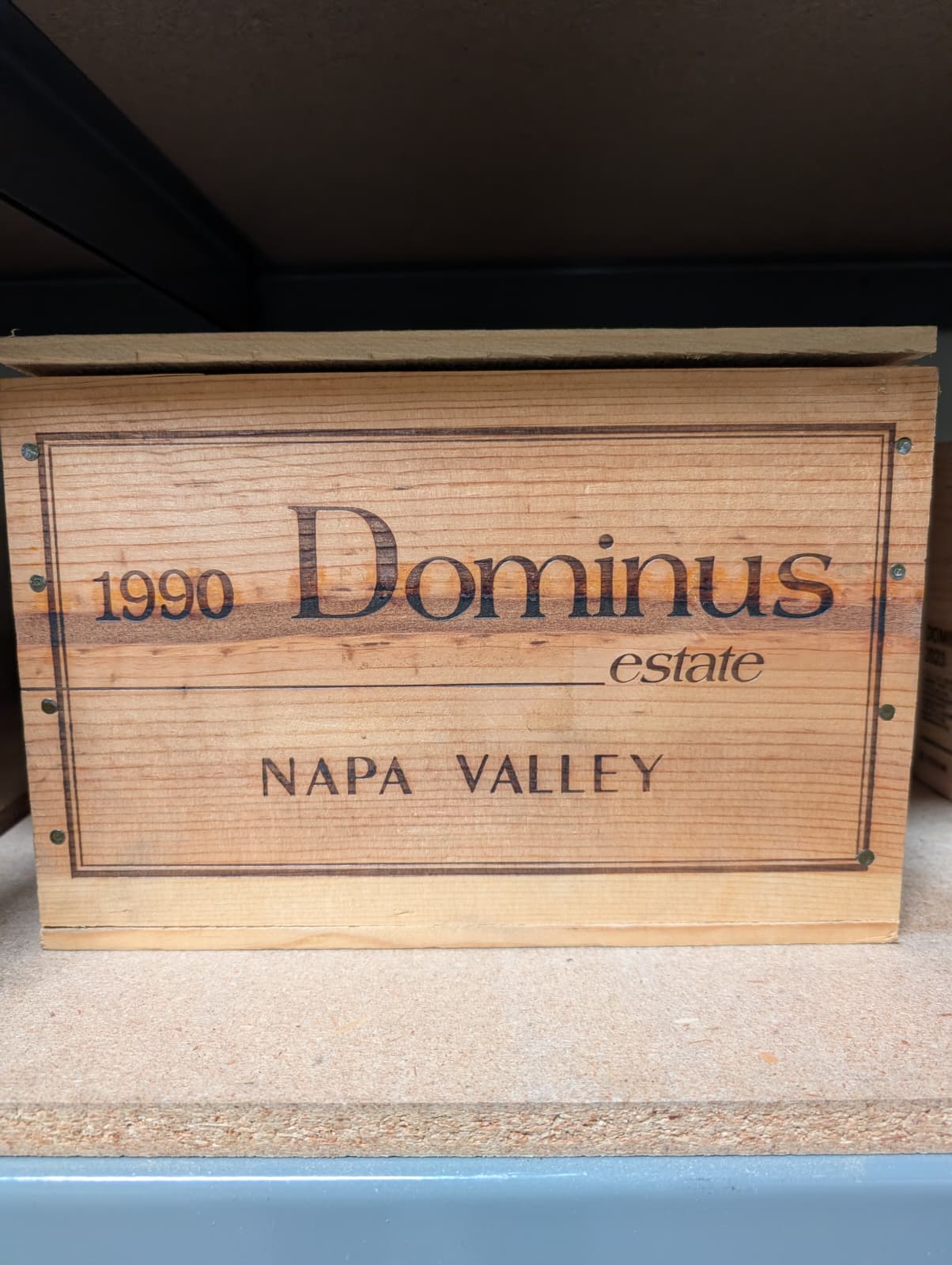 1990 Dominus Estate Christian Moueix OWC wine Napa Valley USA sold by Angry Wine Merchant