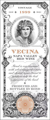 1999 BOND Vecina Cabernet Sauvignon wine label Napa Valley California sold by Angry Wine Merchant
