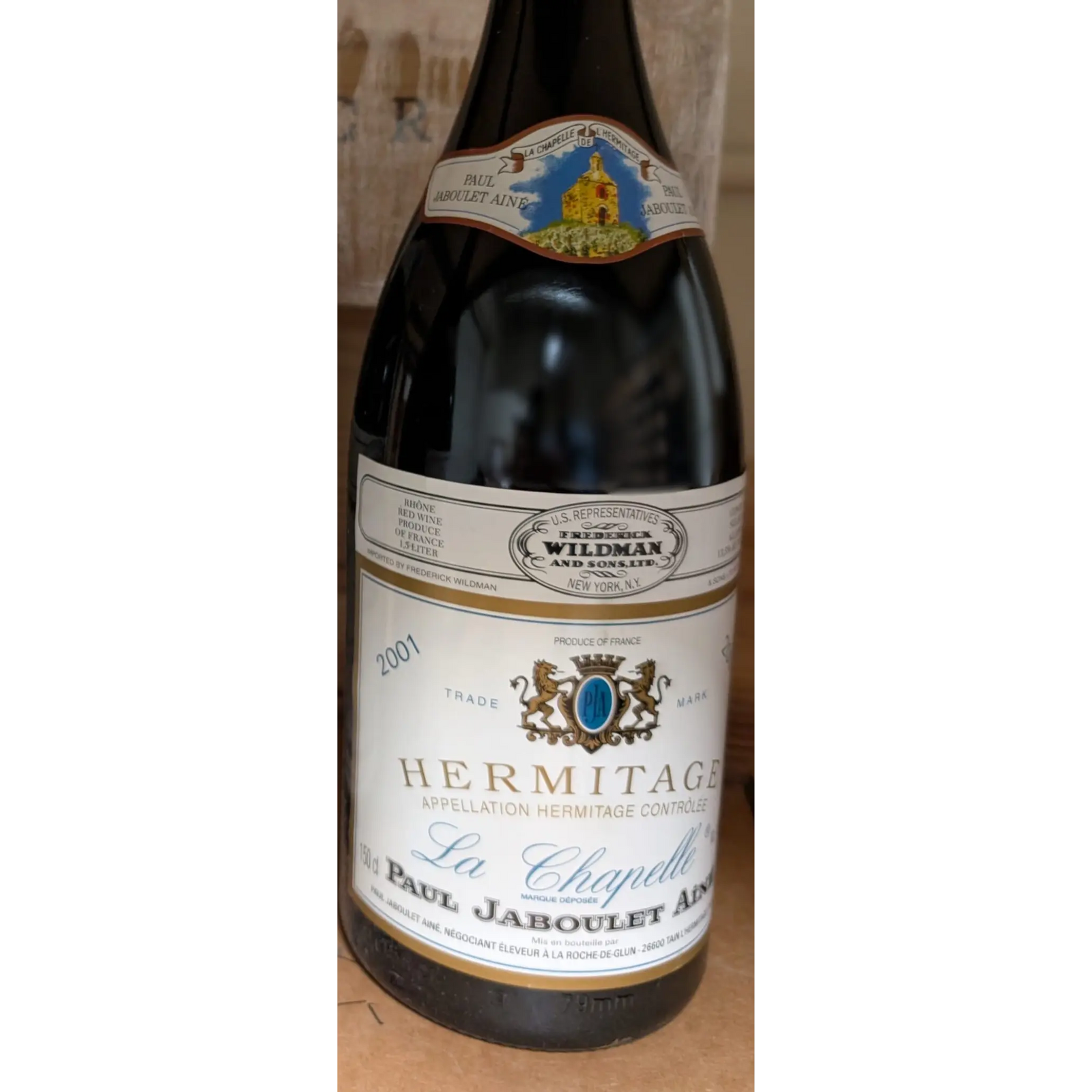 2001 Paul Jaboulet Aine Hermitage Rouge wine bottle condition Rhone France sold by Angry Wine Merchant