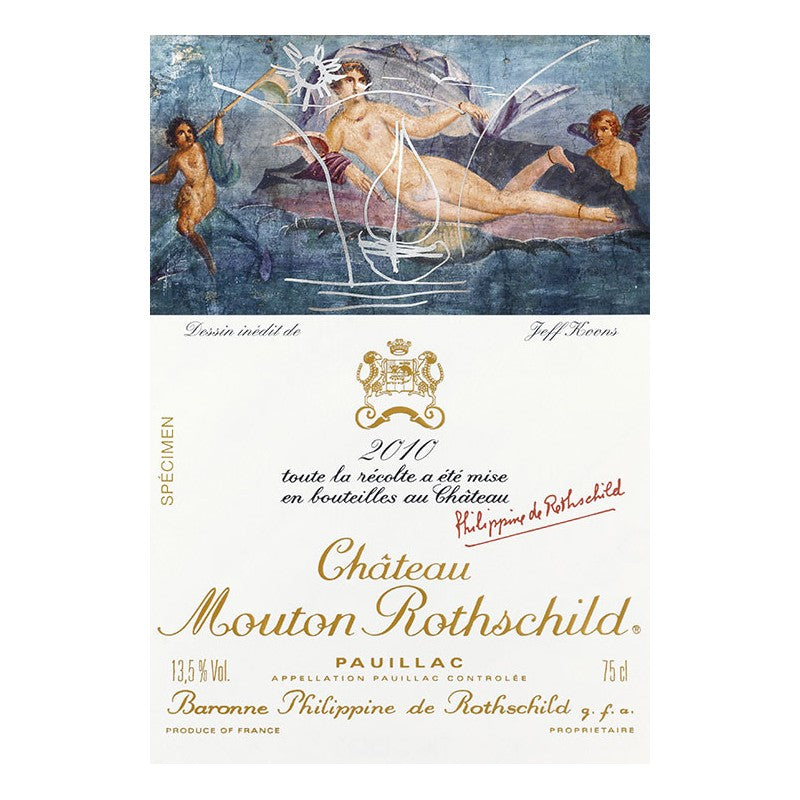 2010 Chateau Mouton Rothschild label- Angry Wine Merchant