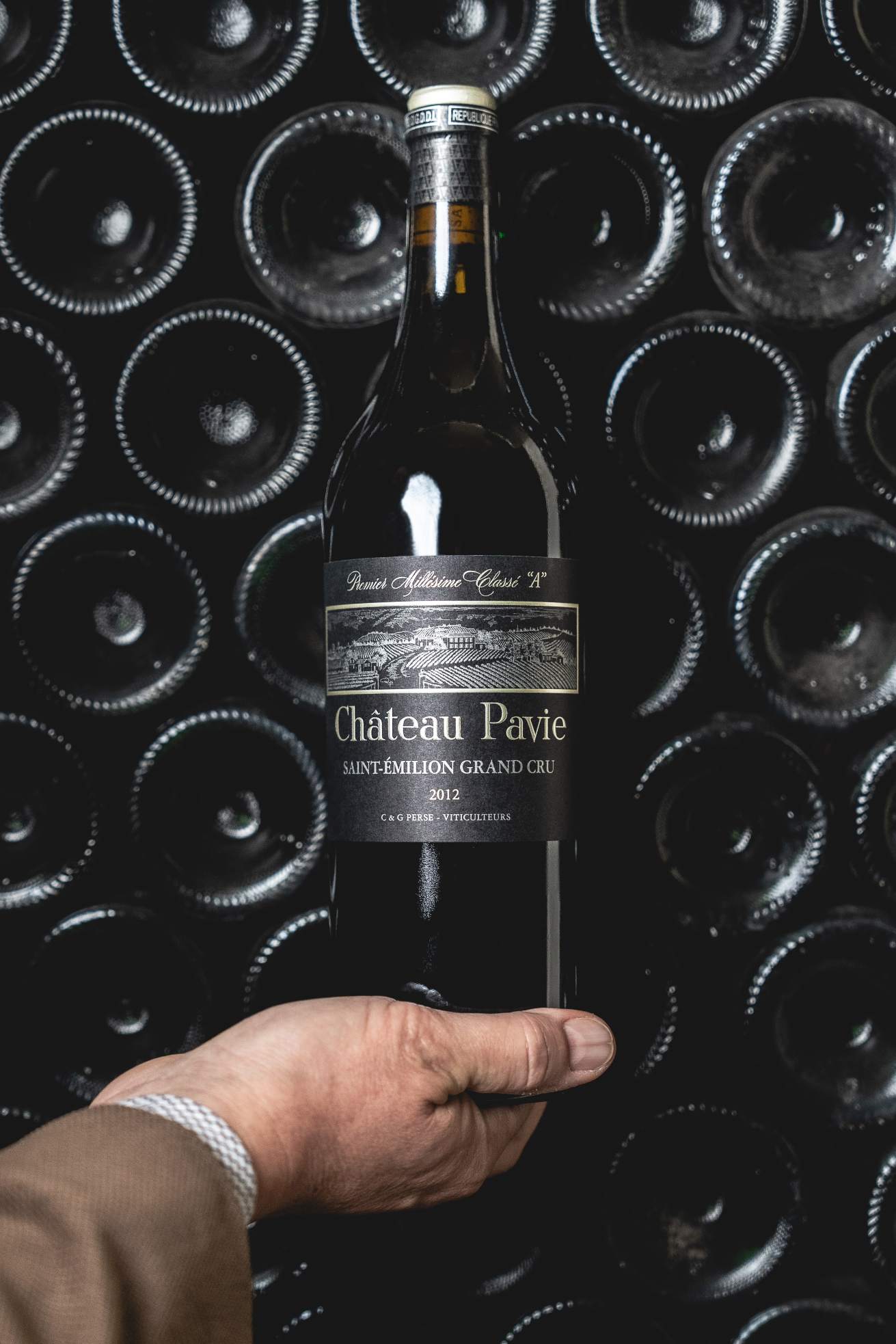 Chateau Pavie 2012 Pavie lifestyle shot sold by Angry Wine Merchant