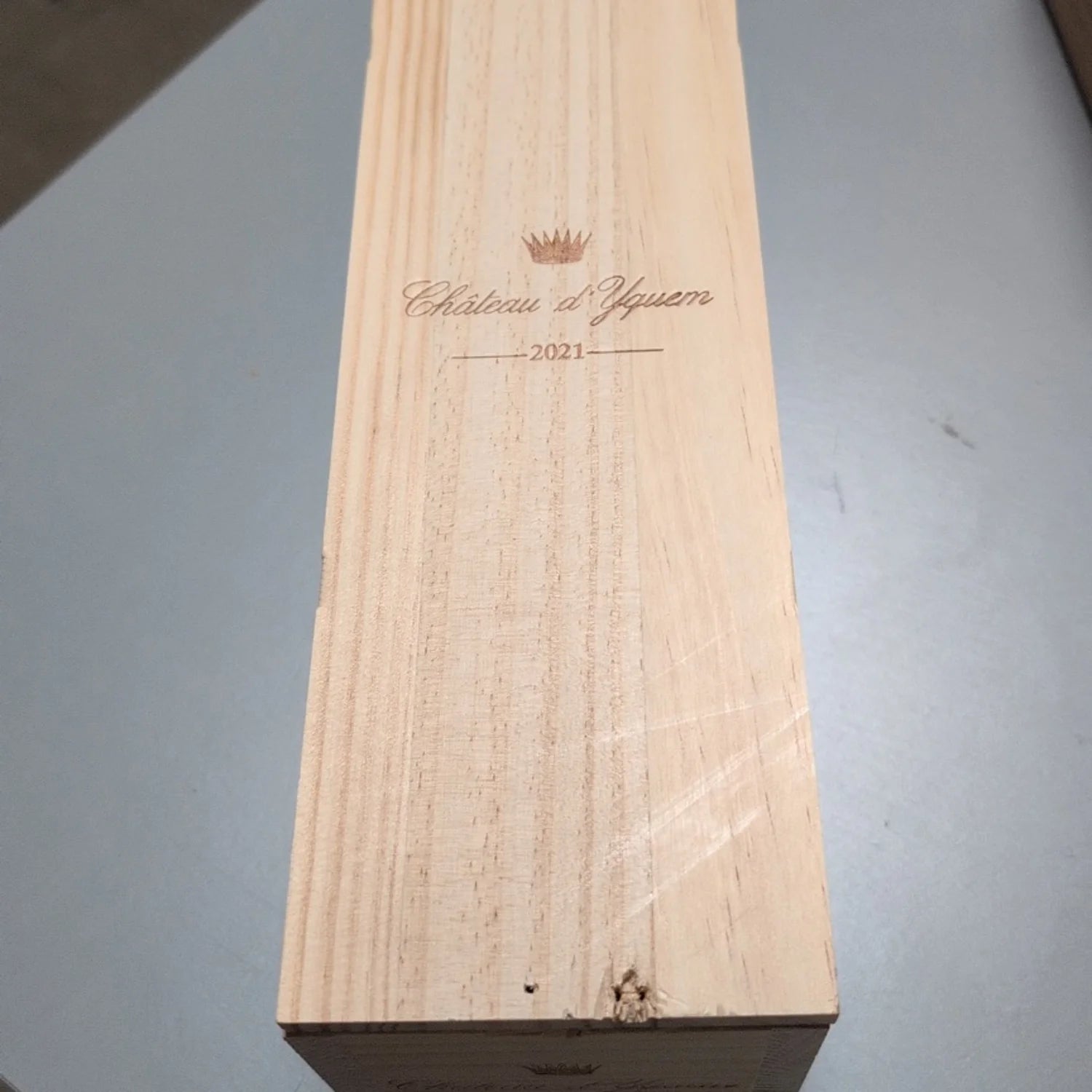 2021 Chateau d'Yquem wine gift in original wooden case, Sauternes Bordeaux, sold by Angry Wine Merchant