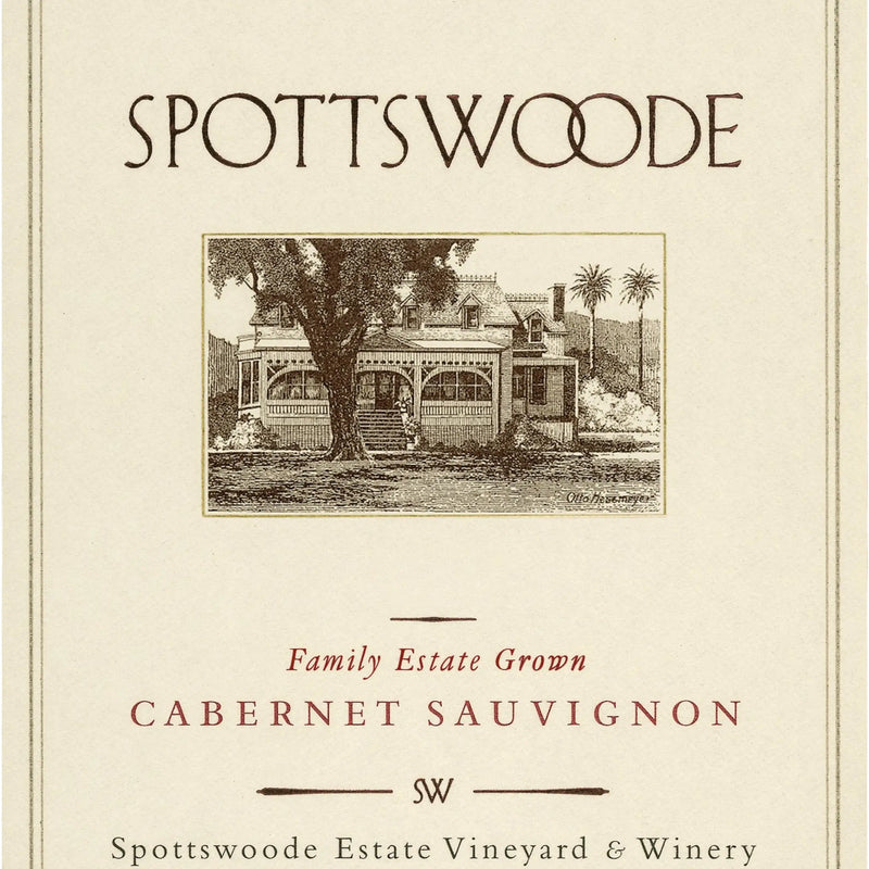 Spottswoode Estate Cabernet Sauvignon wine label St Helena Napa Valley California sold by Angry Wine Merchant