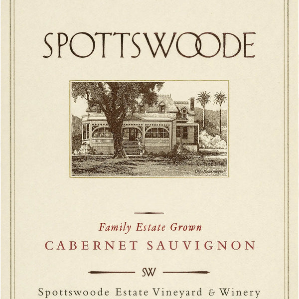 Spottswoode Estate Cabernet Sauvignon wine label St Helena Napa Valley California sold by Angry Wine Merchant