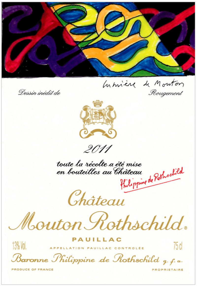2011 Château Mouton Rothschild Label - Angry Wine Merchant