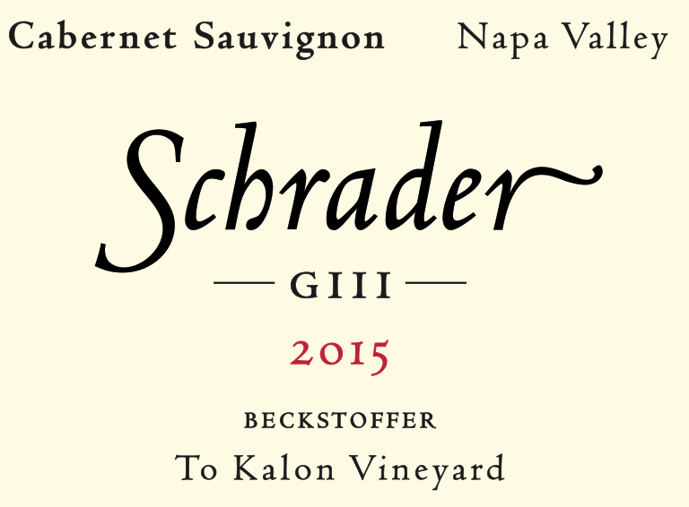 2015 Schrader Cellars - Angry Wine Merchant
