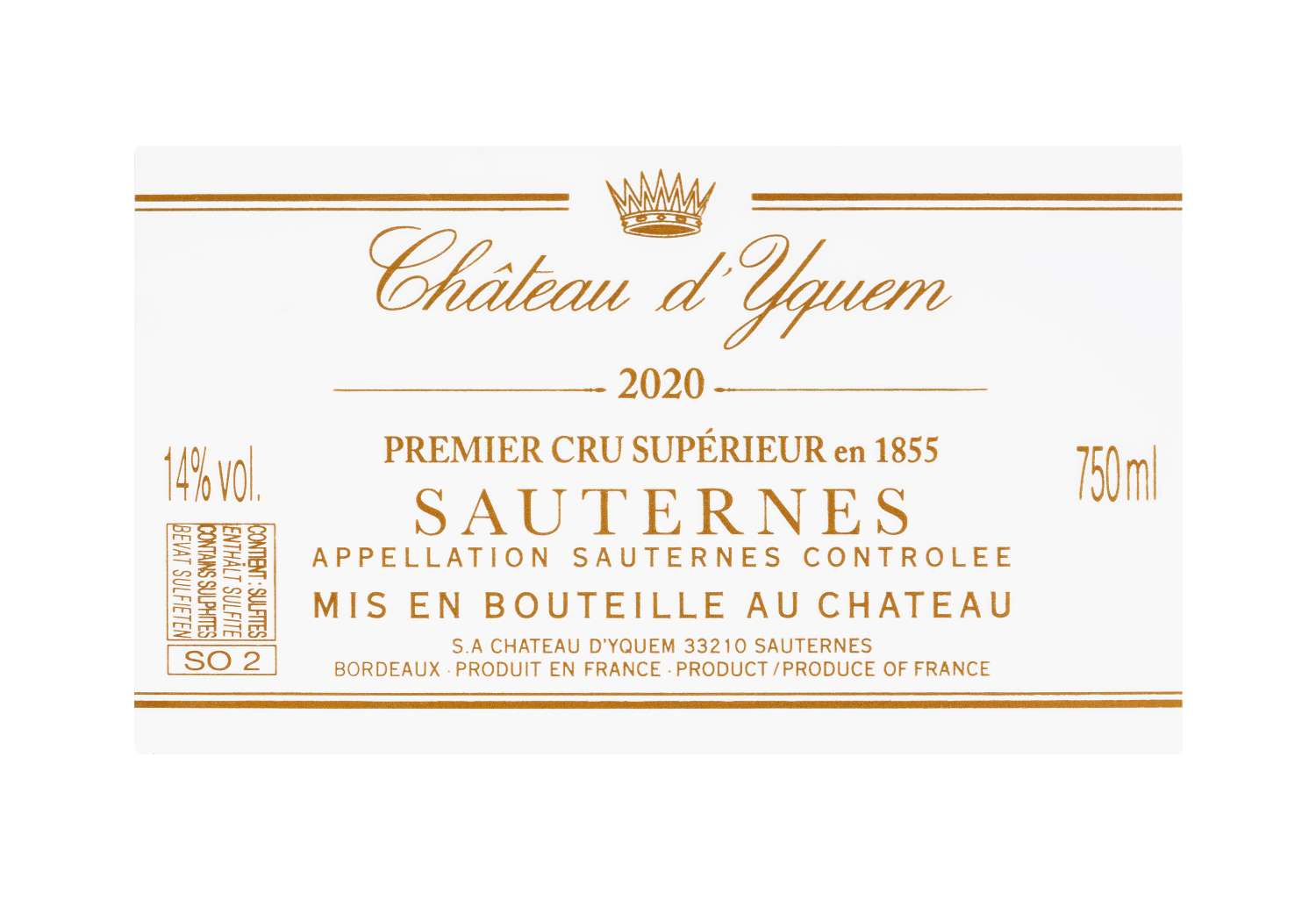 Chateau d'Yquem Wine 2020 | Angry Wine Merchant