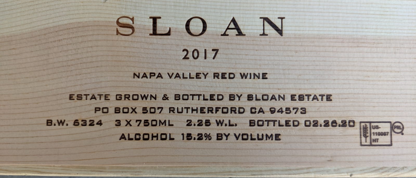 Sloan 2017 | Angry Wine Merchant